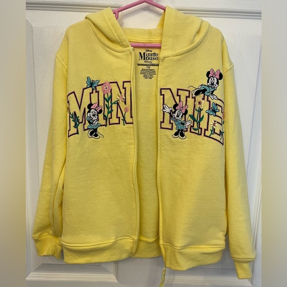 Minnie Mouse Girls Disney Zip Hoodie, Size 7/8 NWT - Picture 2 of 6